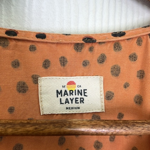 Marine Layer - Camila Abstract Cheetah Print Button Down Mini Dress Size Medium - Picture 10 of 13